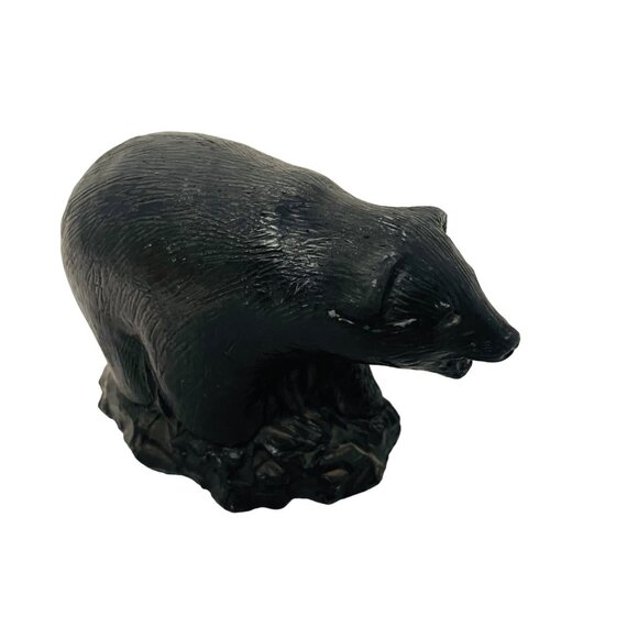 A Wolf Original Hand Made In Canada Bear Sculpture 4 1/2" x 3 1/2" - Picture 7 of 8